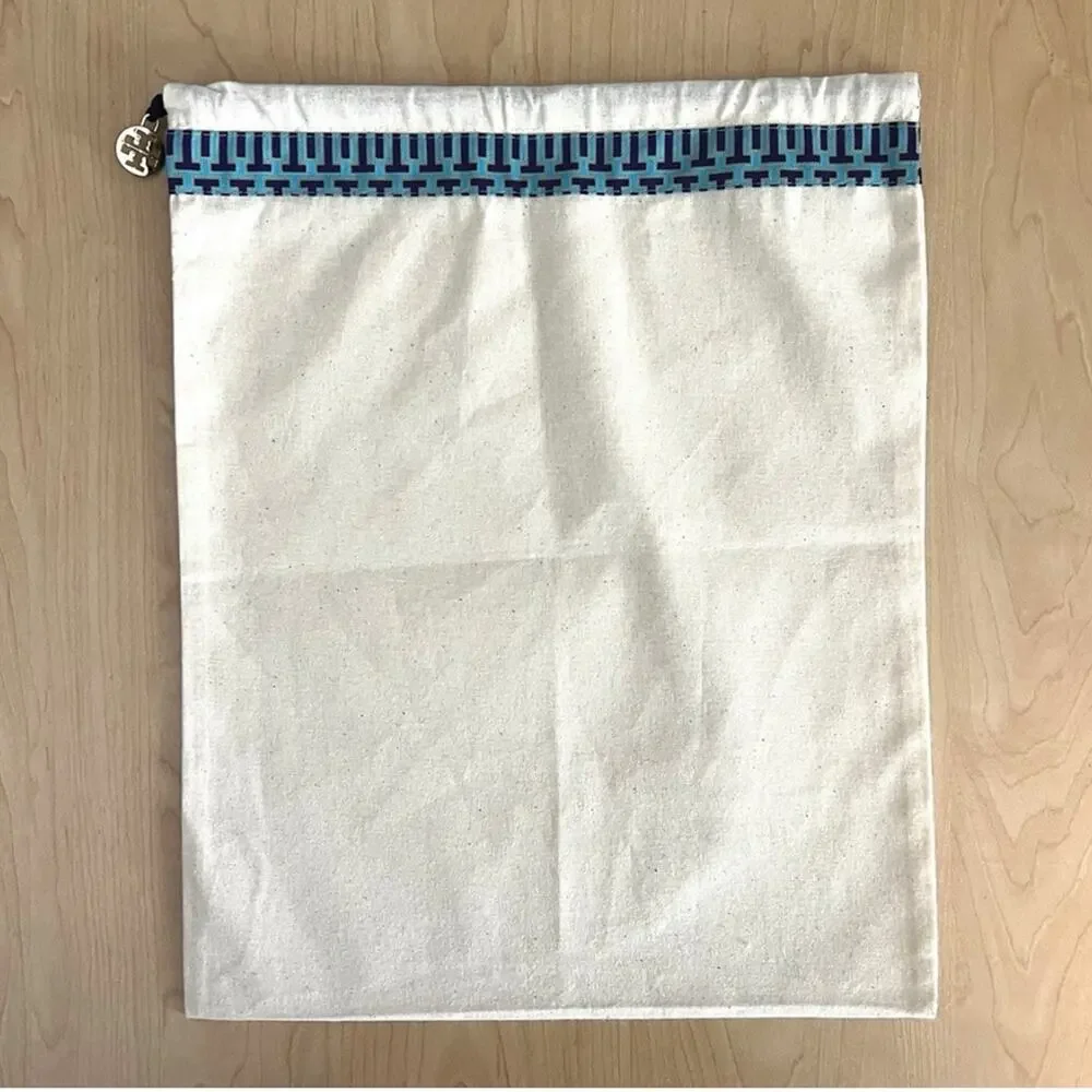 Tory Burch Dust Bag Drawstring Cloth Logo Charm Storage Authentic 12 x 1…
